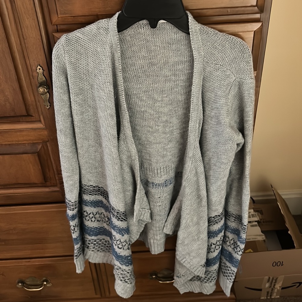 Grey Cardigan Sweater